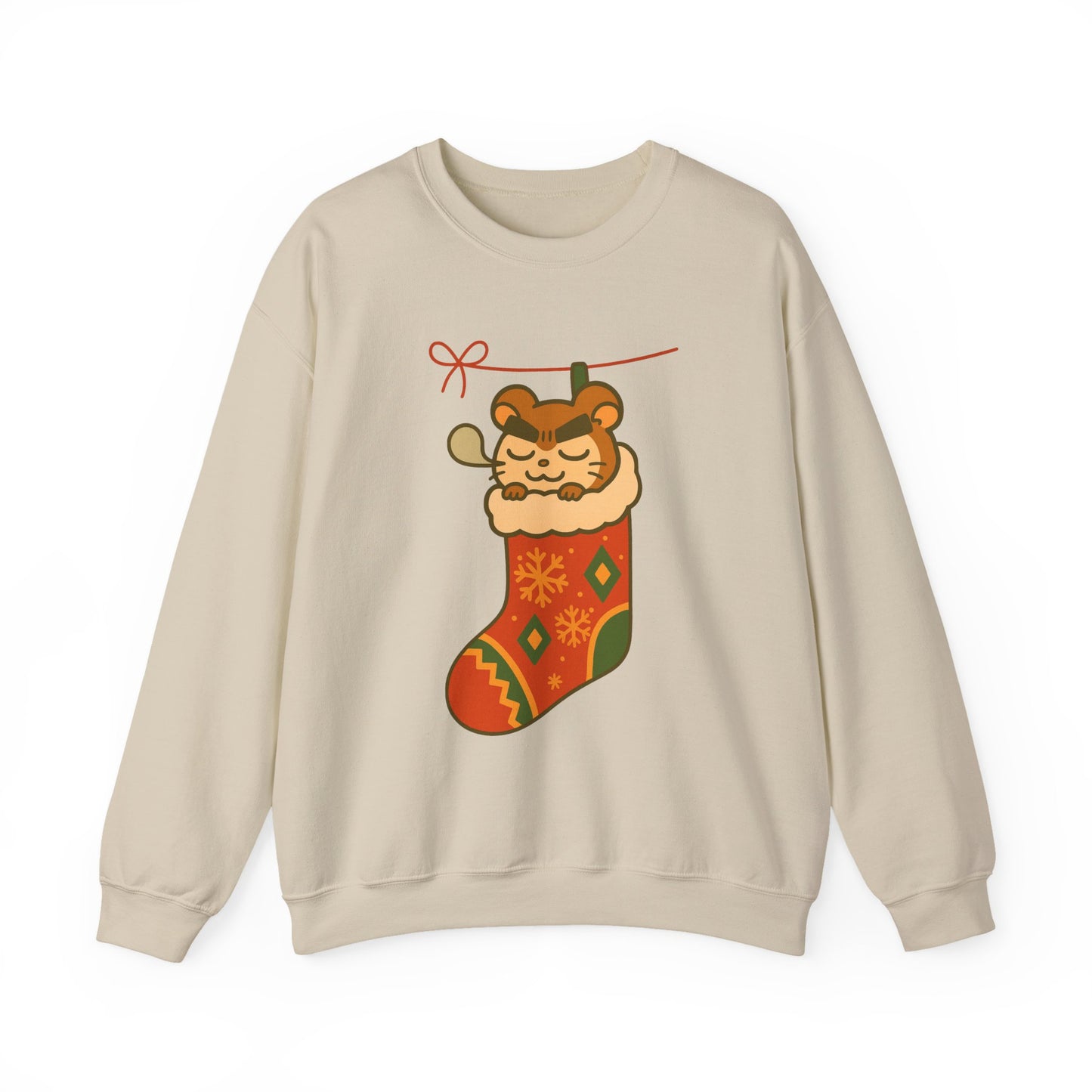 Chibi Hamster in Stocking — Holiday Crewneck