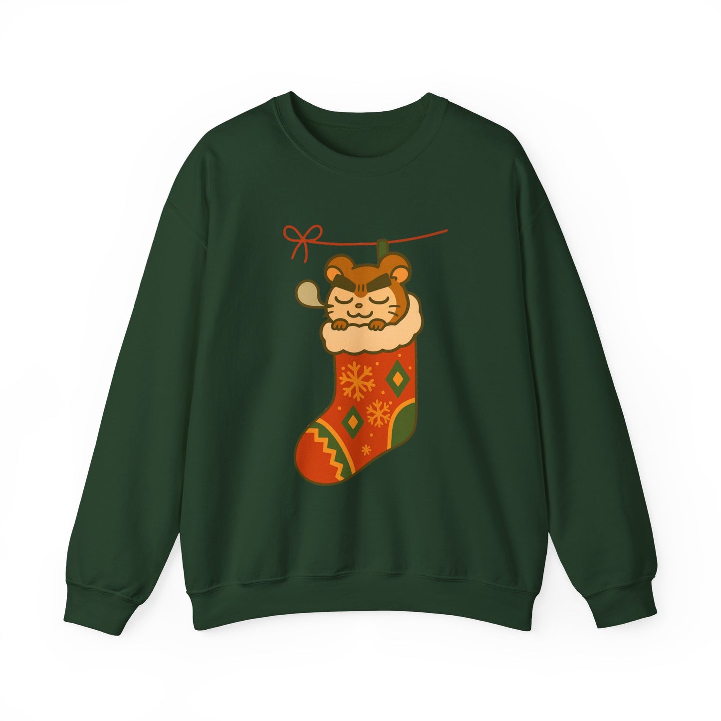 Chibi Hamster in Stocking — Holiday Crewneck