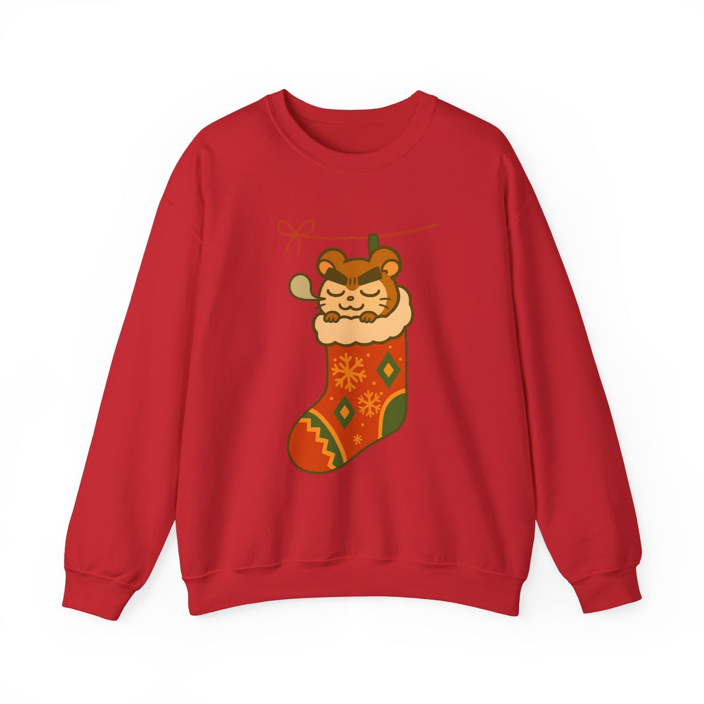 Chibi Hamster in Stocking — Holiday Crewneck