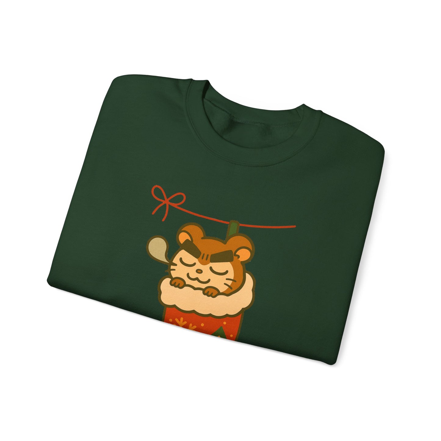 Chibi Hamster in Stocking — Holiday Crewneck
