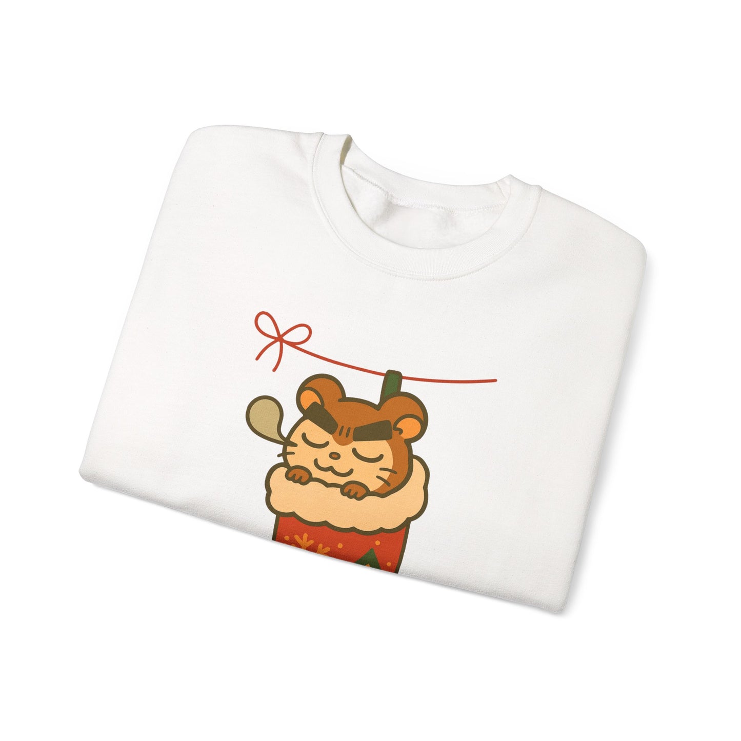 Chibi Hamster in Stocking — Holiday Crewneck