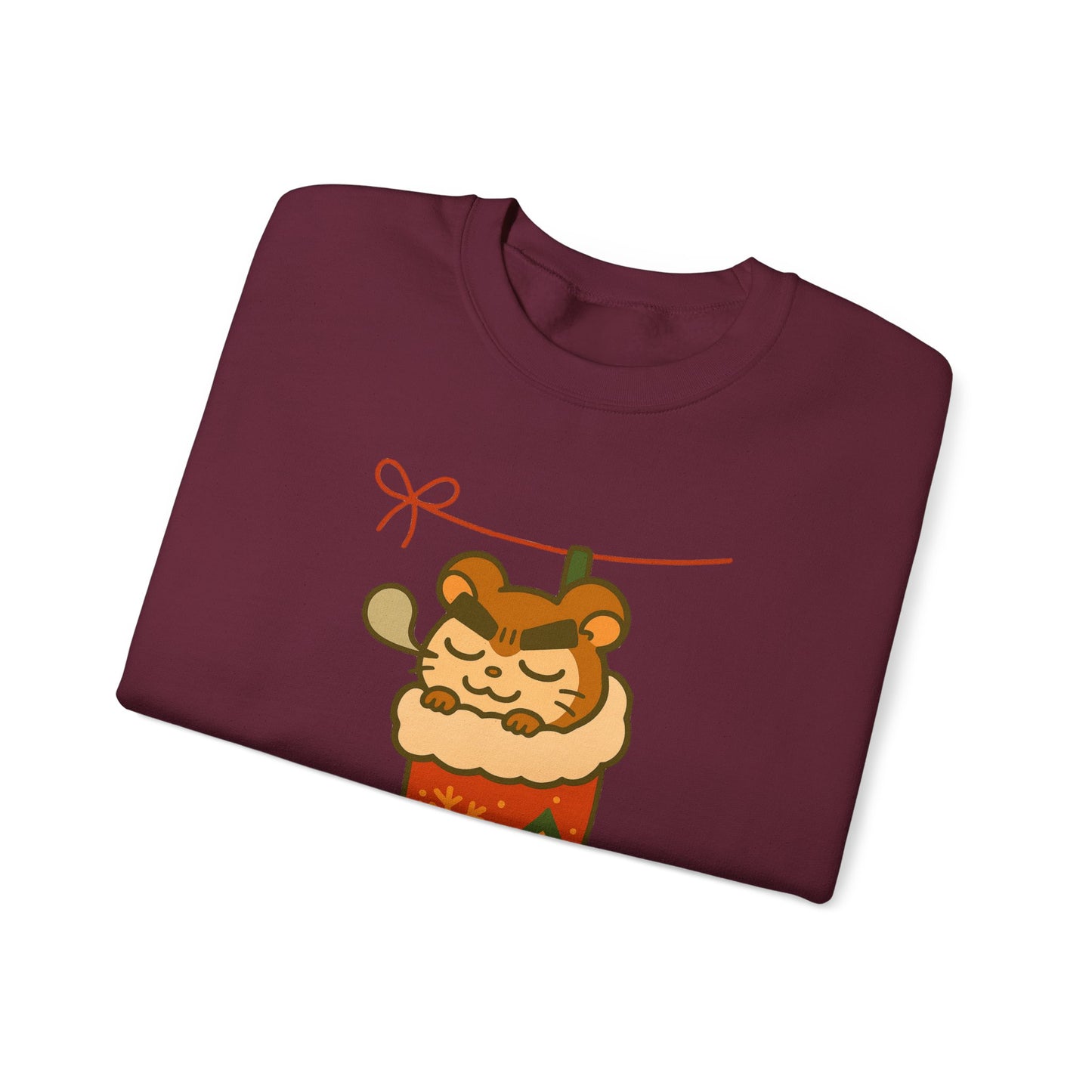 Chibi Hamster in Stocking — Holiday Crewneck