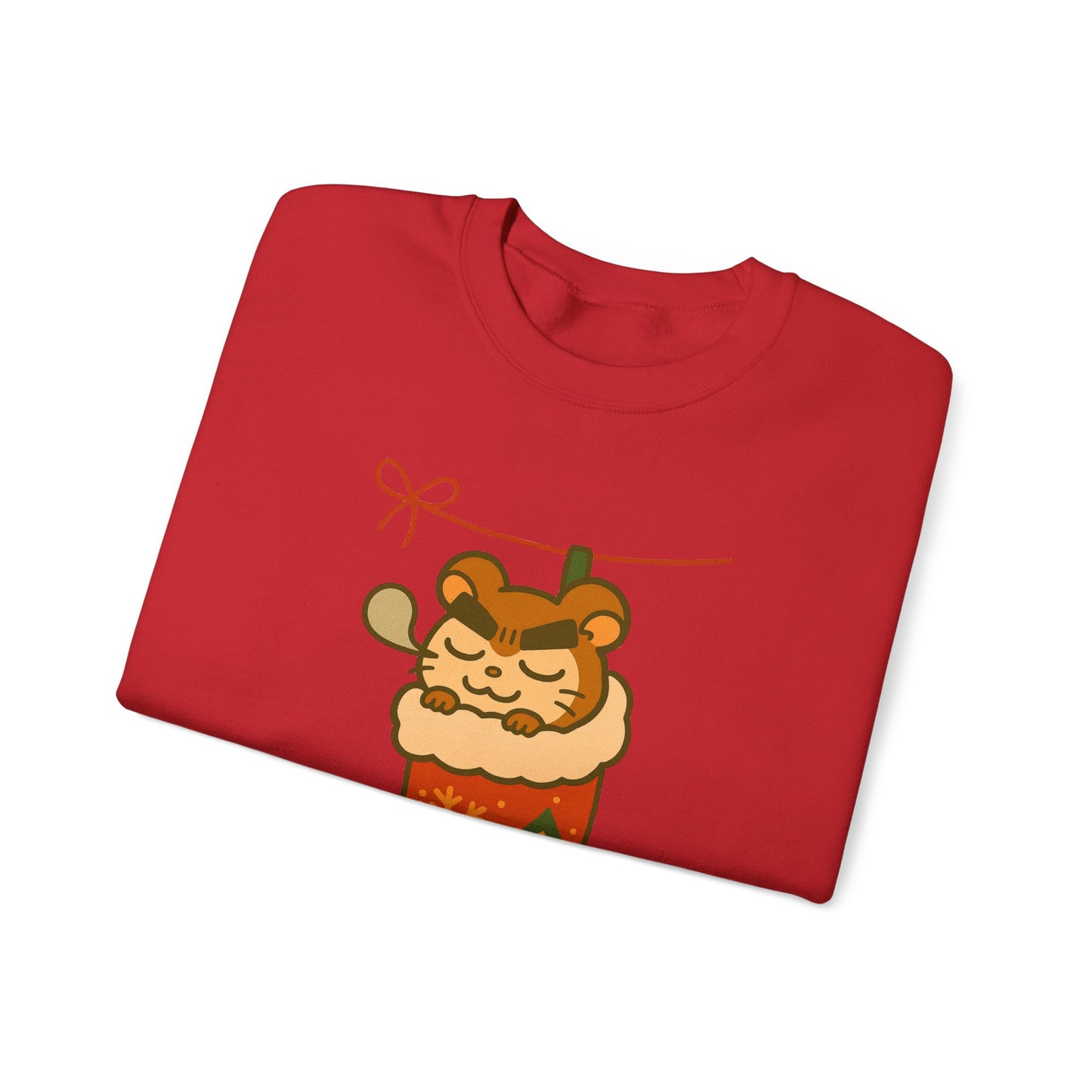 Chibi Hamster in Stocking — Holiday Crewneck
