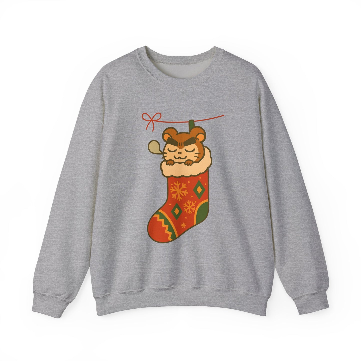Chibi Hamster in Stocking — Holiday Crewneck