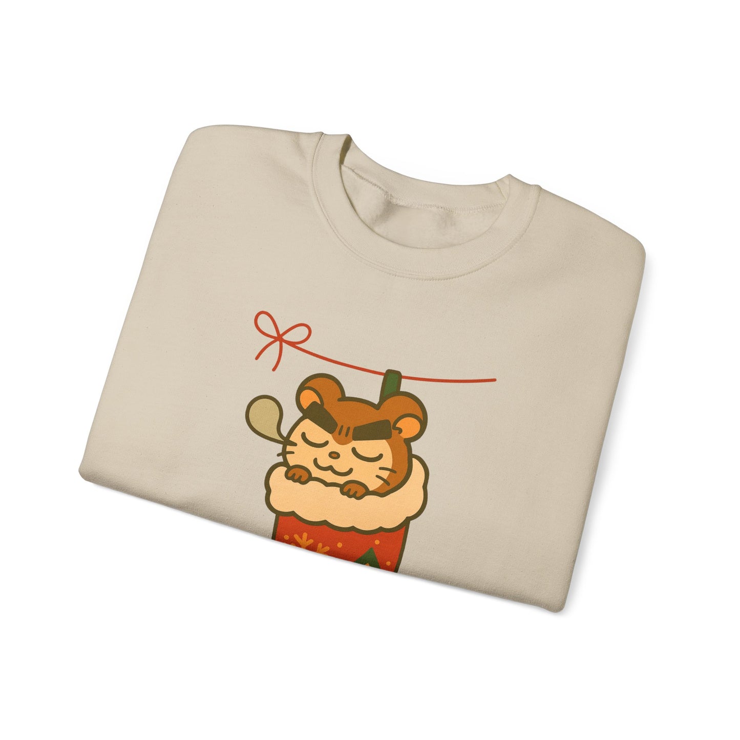 Chibi Hamster in Stocking — Holiday Crewneck