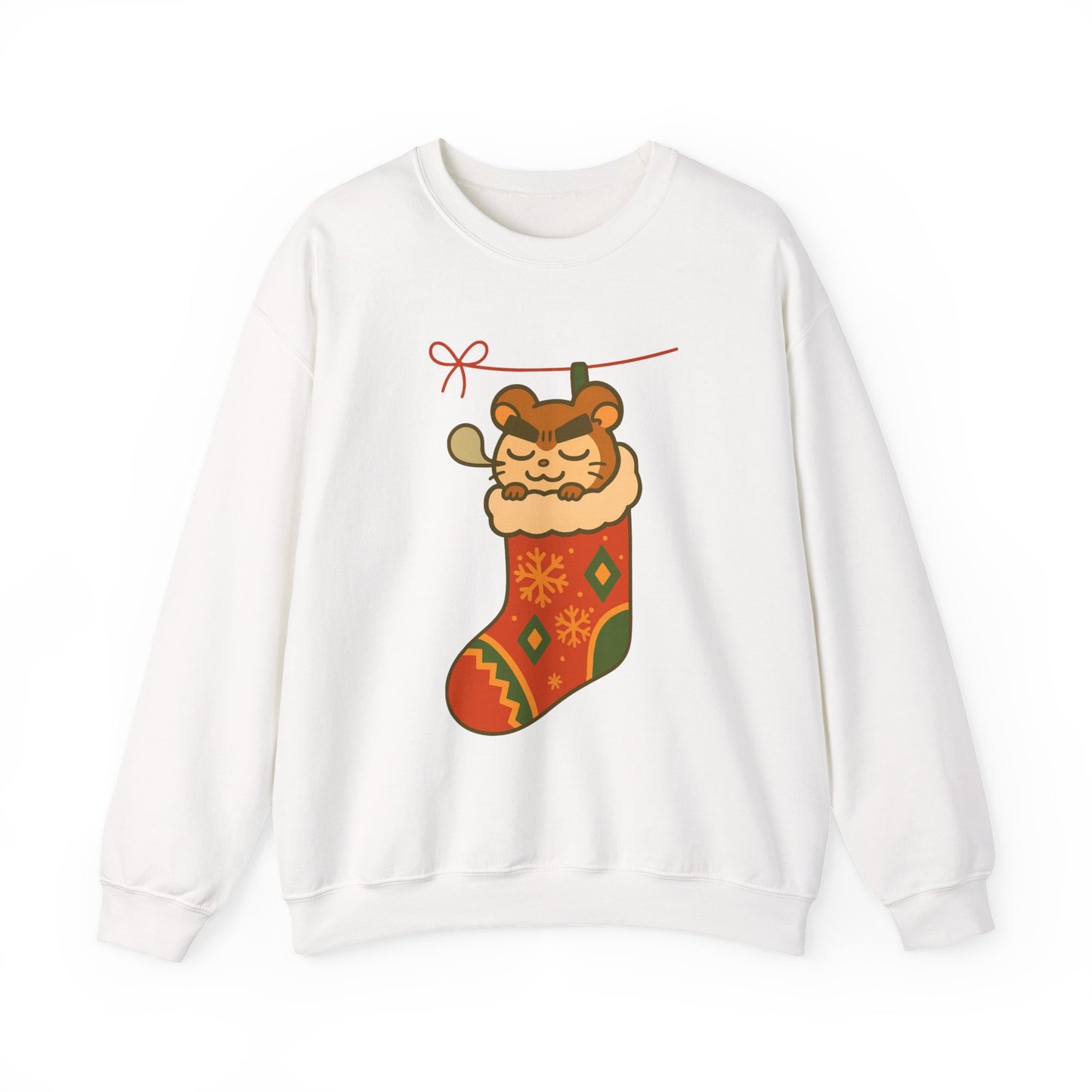 Chibi Hamster in Stocking — Holiday Crewneck